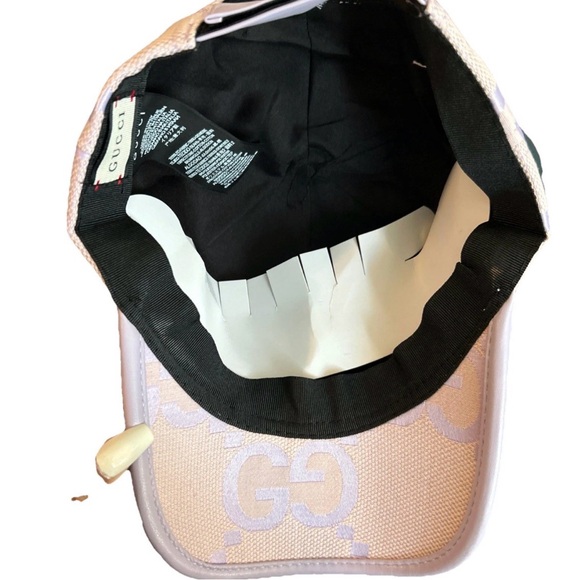 Lilac Lavender Purple Monogram Baseball Cap Hat Canvas And Faux Leather - Picture 5 of 5